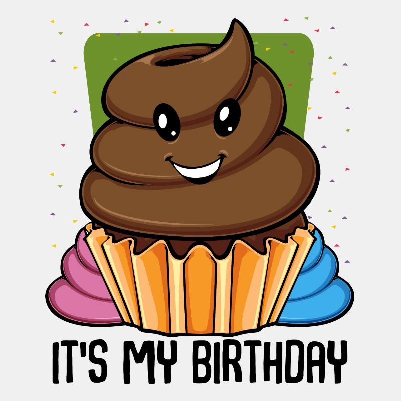 Lustiger Poop Cupcake