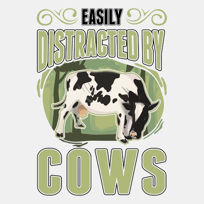 Facilement distrait par Vaches vache bovins éleveur vache