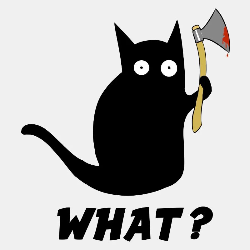 Katzenhumor mit Axt-Geschenkidee
