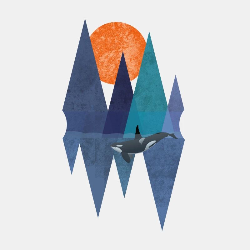 Polygon Orca Killer Whale Design