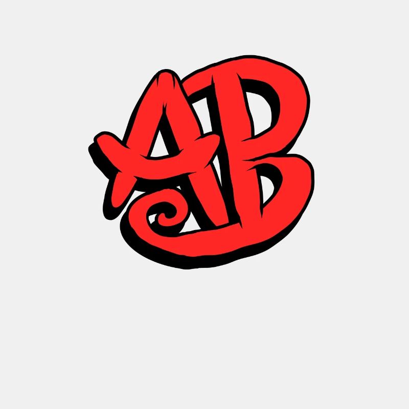 Initiales graffiti AB