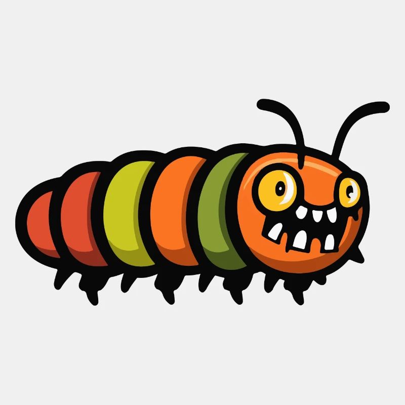 Wurm Halloween Comic Lustig
