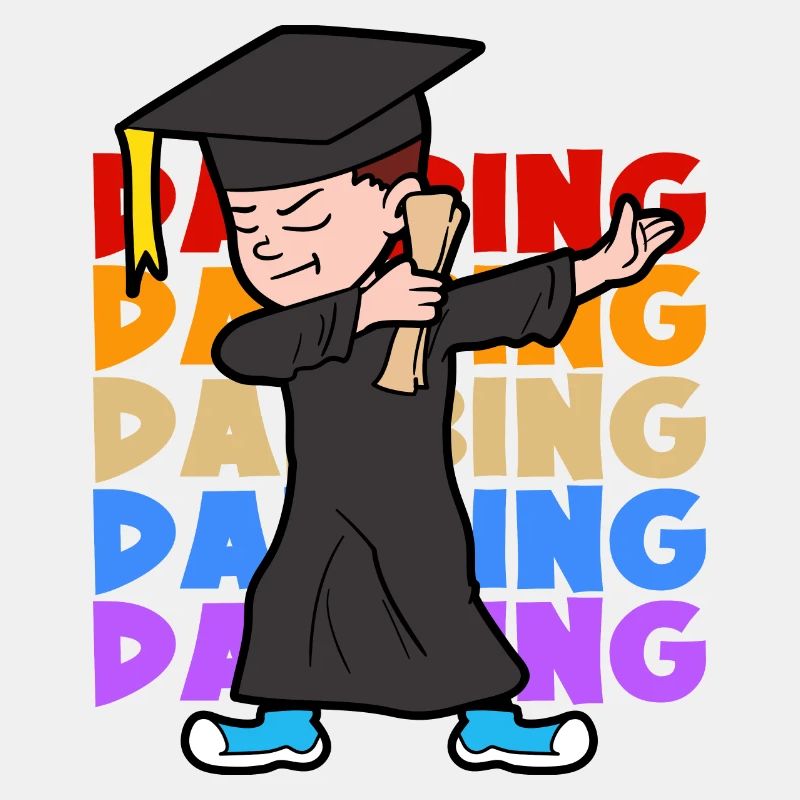 Retro Vintage Dabbing Dab Abschluß Diplom Student