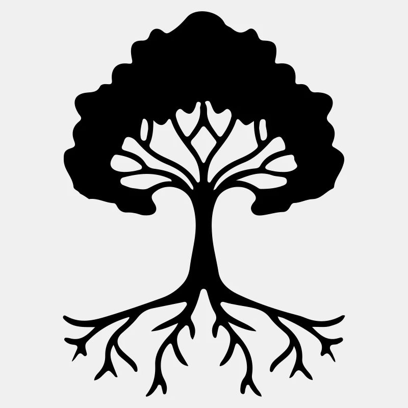 Tree rooted with roots Tree of Life