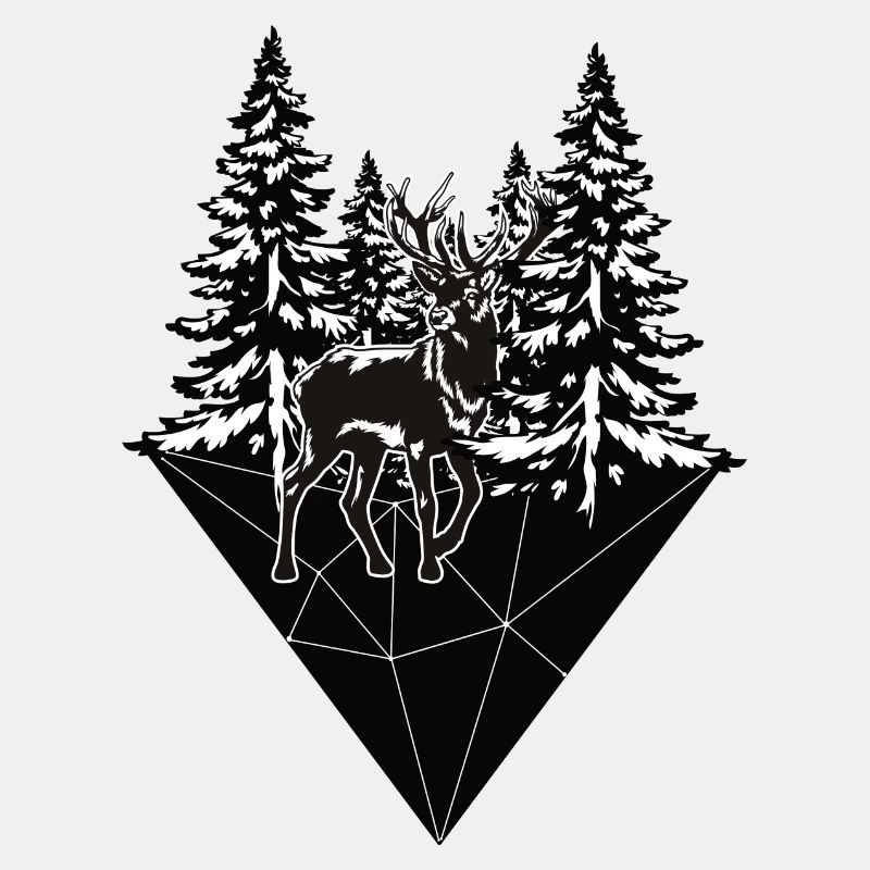 Cerf noble dans la conception de la forêt