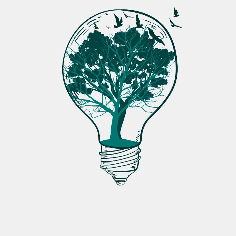 Lightbulb nature tree