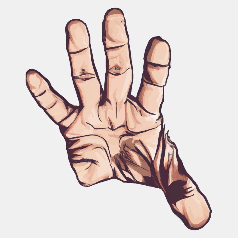 Hand greifend / ausgestreckt, Vector Art