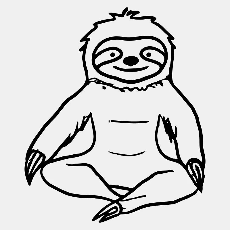 Faultier Yoga Geschenkidee Vektor
