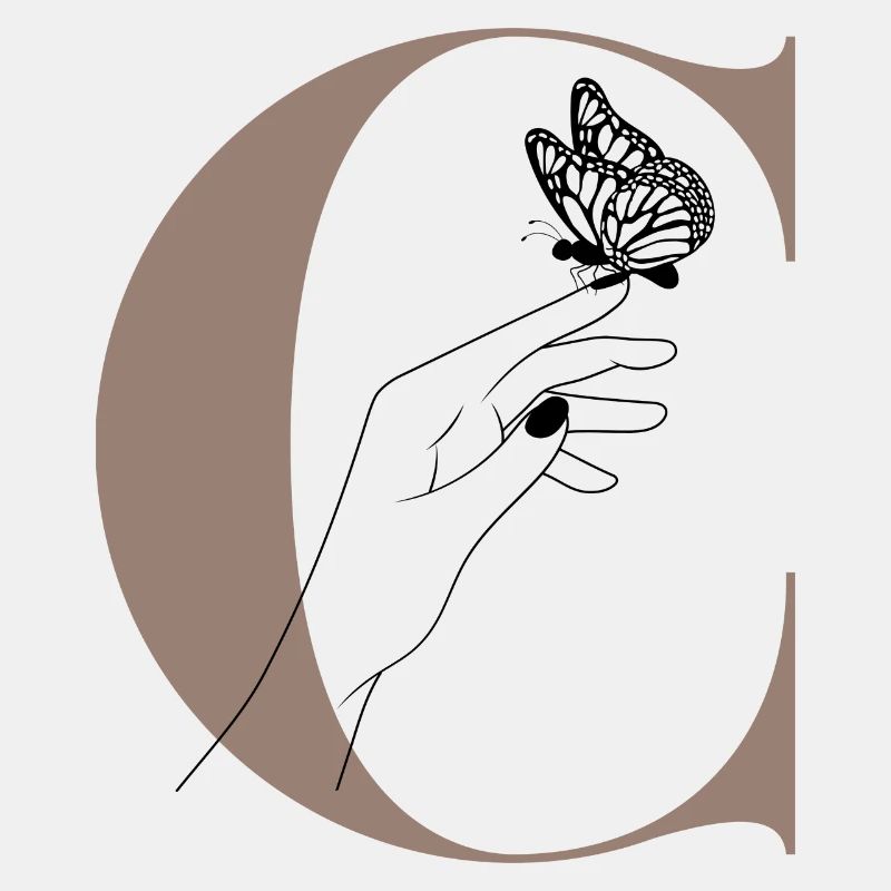 letter C magic butterfly