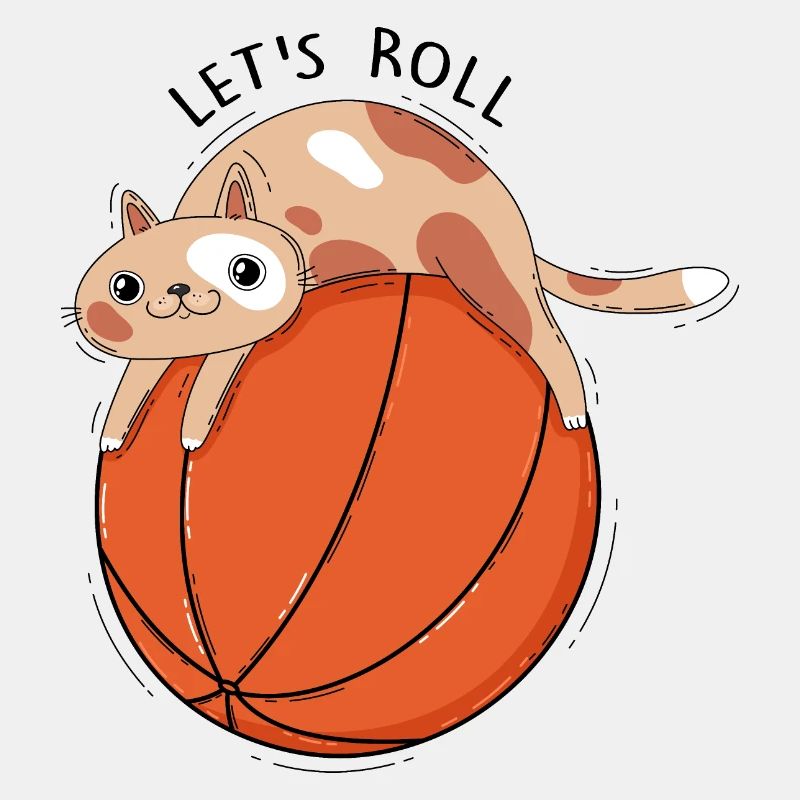 Katze und Basketball