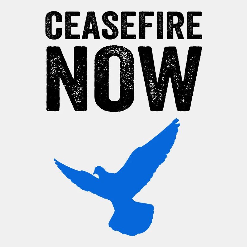 CEASEFIRE NOW mit Friedenstaube
