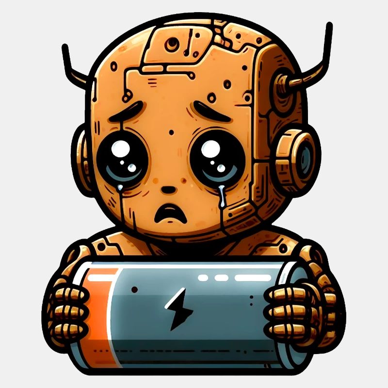 Bot Robot Avec Pile Épuisée