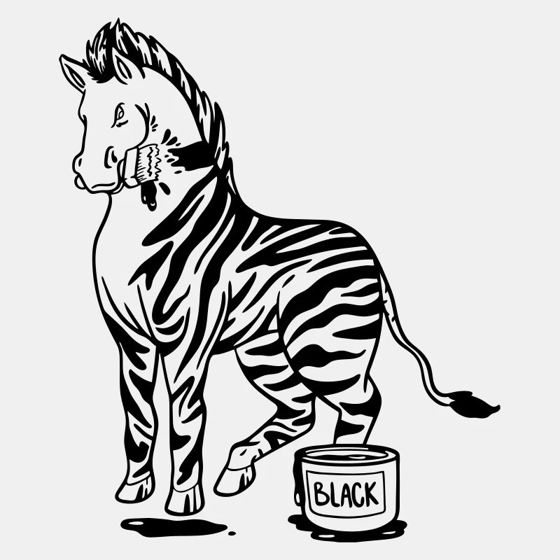 Zebra Schwarze oder Weiße Streifen Lustige Bilder