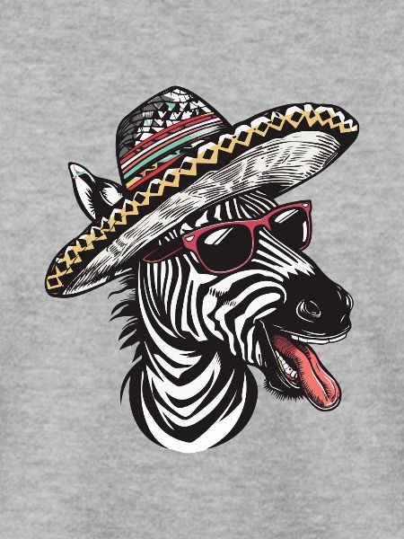 Zebra Comic Lustig Sombrero