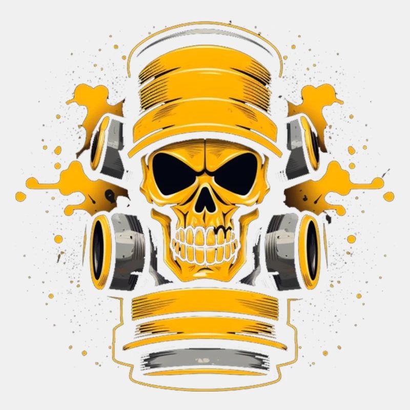 Gasmaske mit Totenkopf