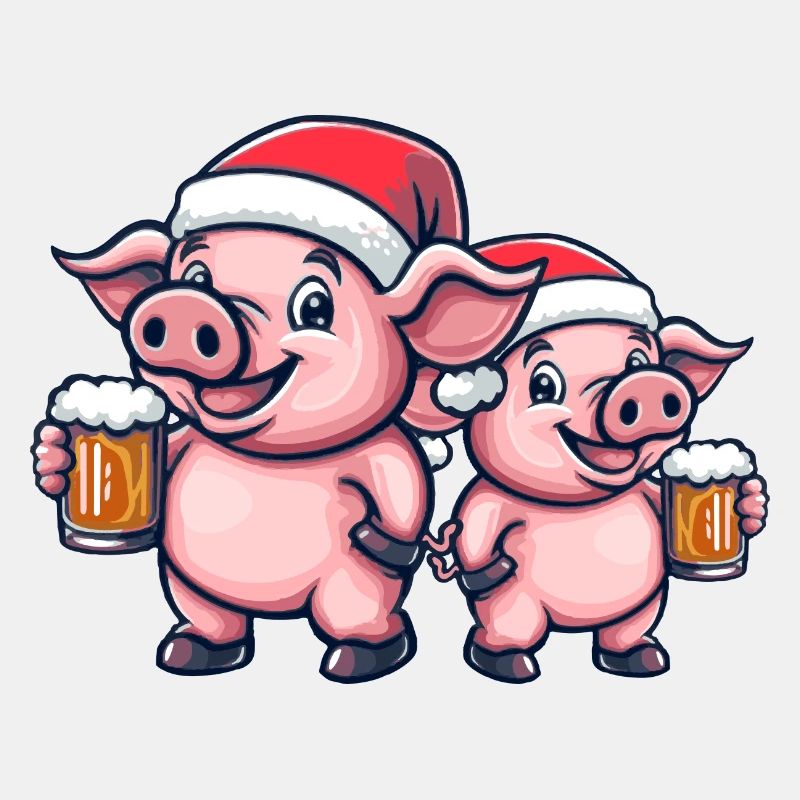 Équipage de la bière de Noël du cochon