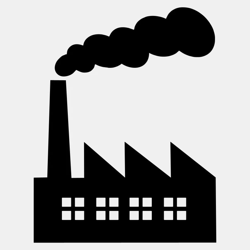 Factory with smoke