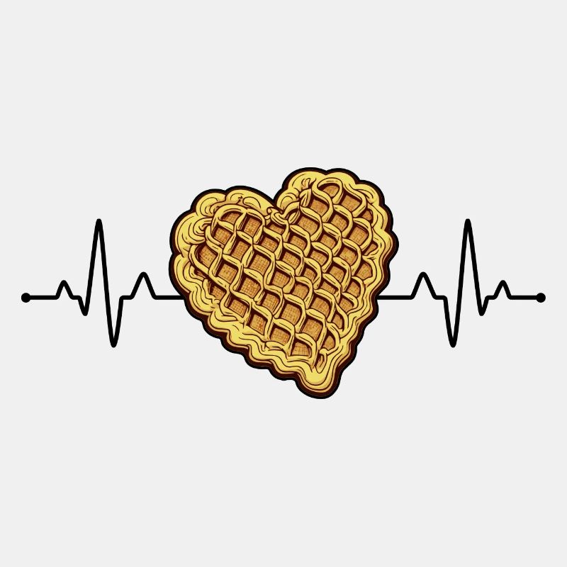 Design de gaufres ironique Hearbeat Hobby Chef