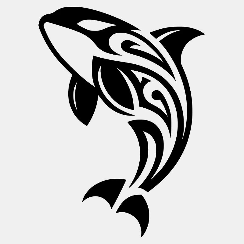Springender Orca Tattoo Style