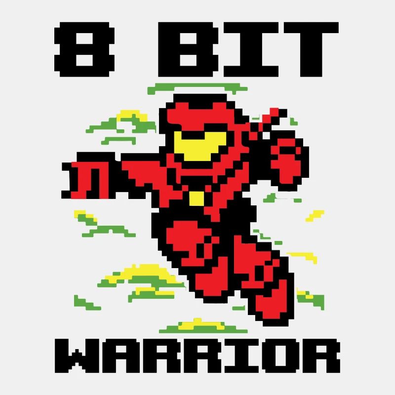 8 Bit Warrior Pixel Videospiel Gaming Geschenk