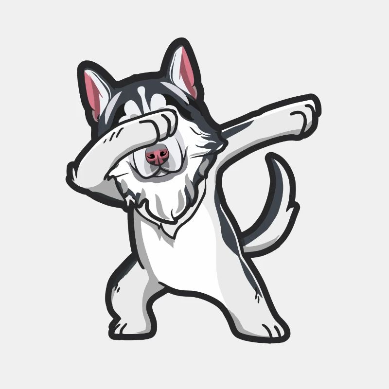 Husky dabbing