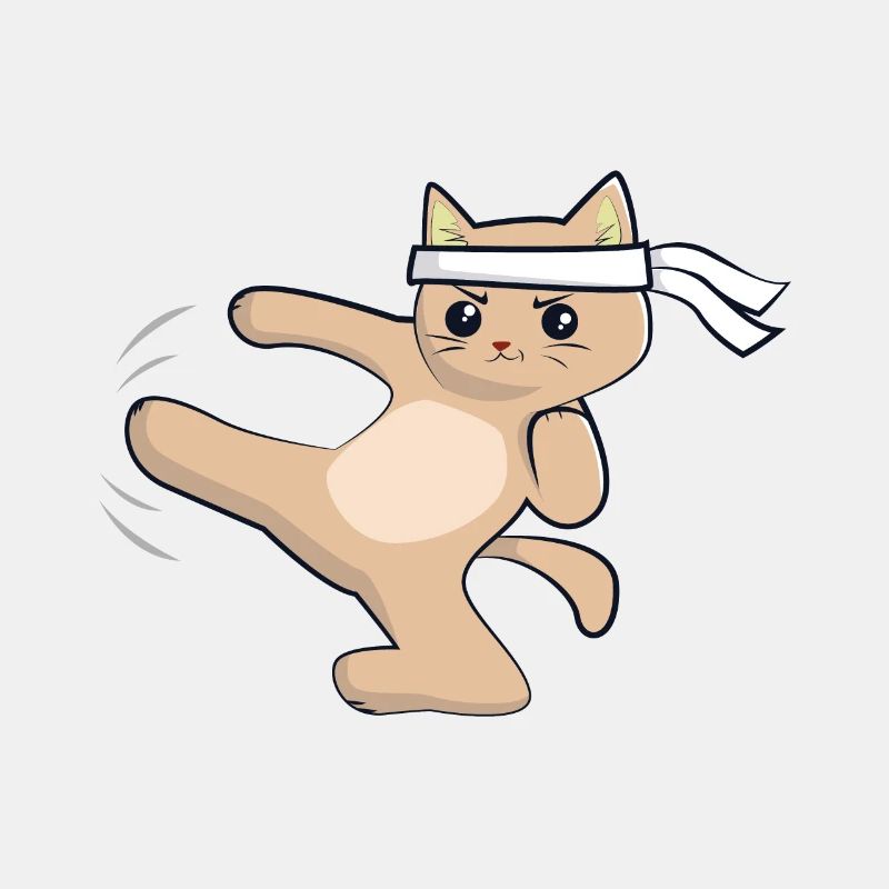 Chat de karaté / arts martiaux