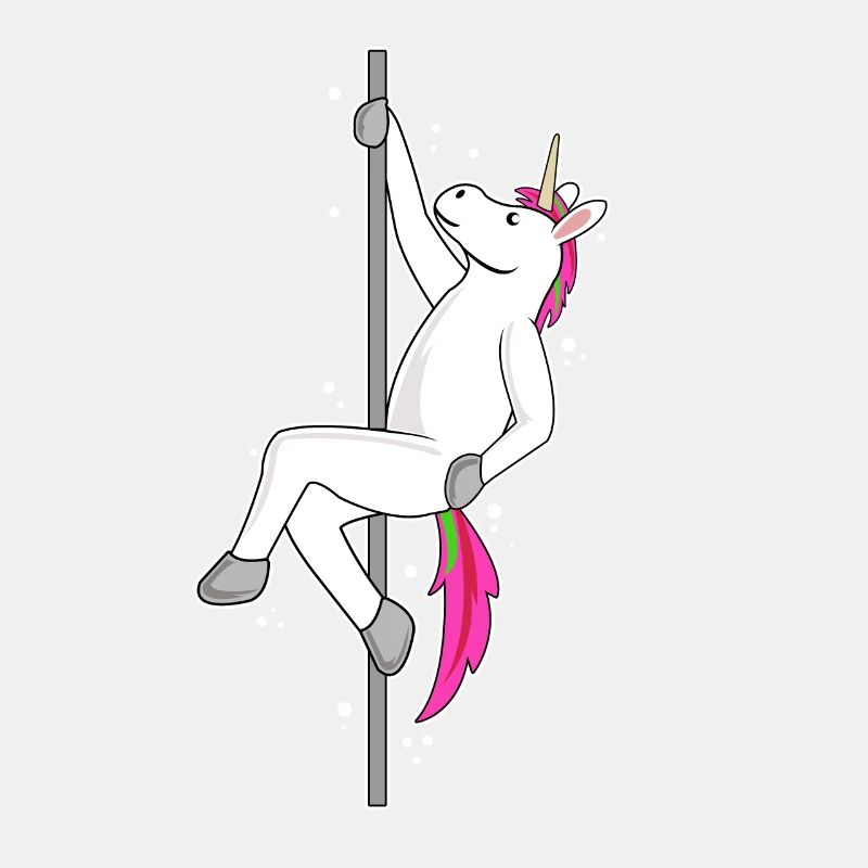 Funny Unicorn Haloween Pole Dancing