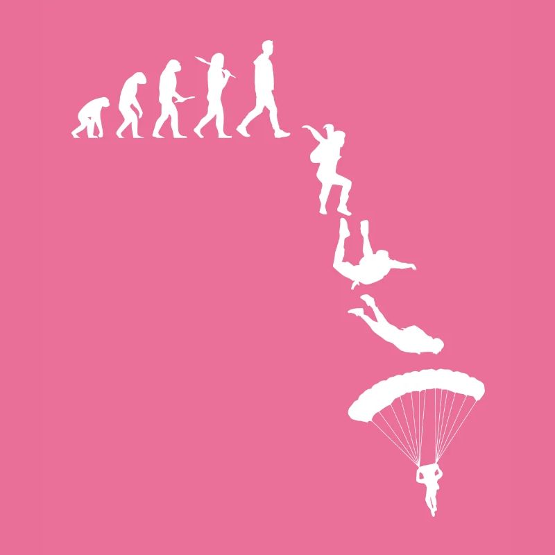 Fallschrimspringen Evolution Urmensch Fallschirm