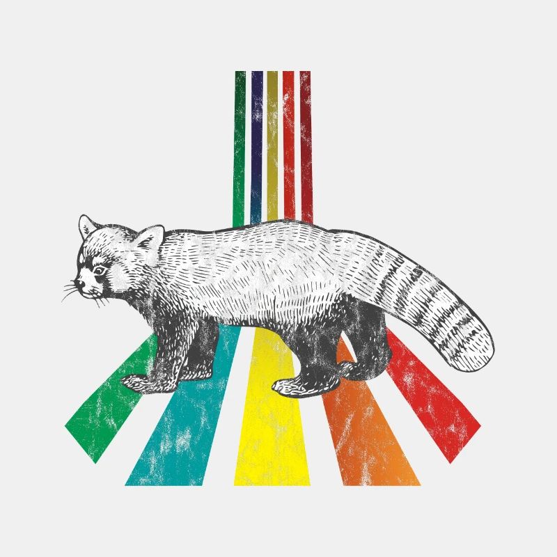 Petit panda arc-en-ciel utilisé