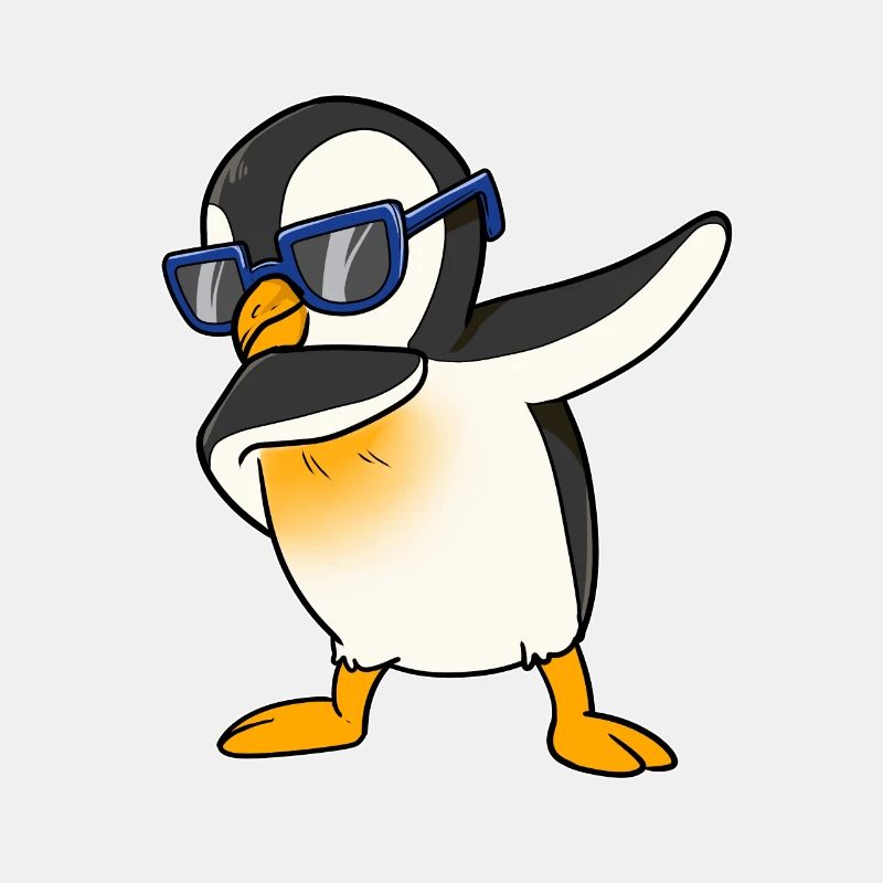 Pingouin cool dab pôle sud dance float step