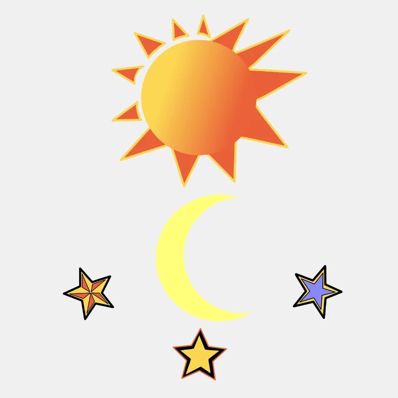 Sonne Mond und Sterne