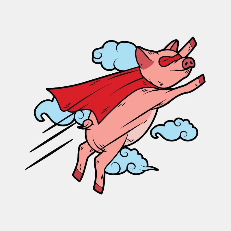 Super Flying Pig Super Fliegendes Schwein Held