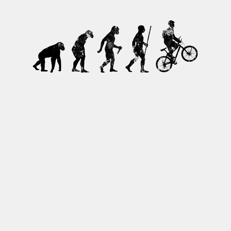 Fahrrad Evolution Affe Mensch Homo bicycle