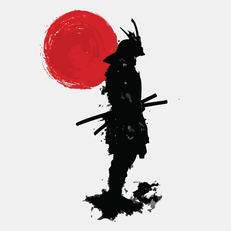 samurai warrior sumi style traditionelles japanisch