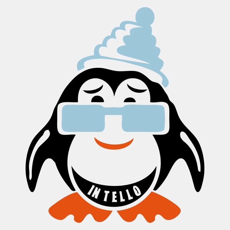 pingouin sourire intello expression bonnet