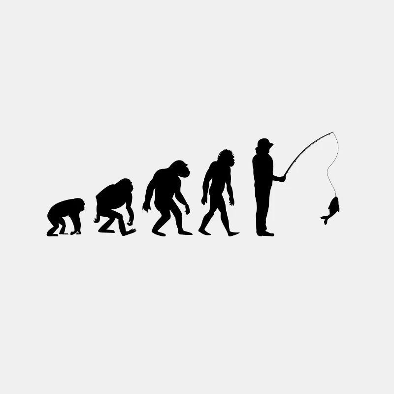 Die Evolution des Fischers Angeln