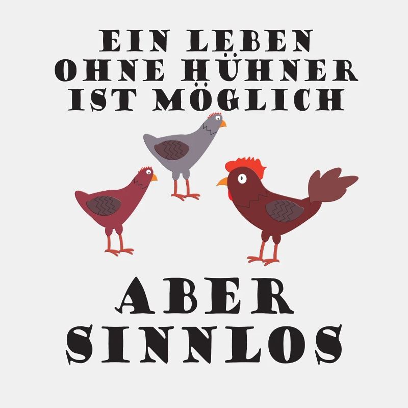 hühnermotiv mit spruch l