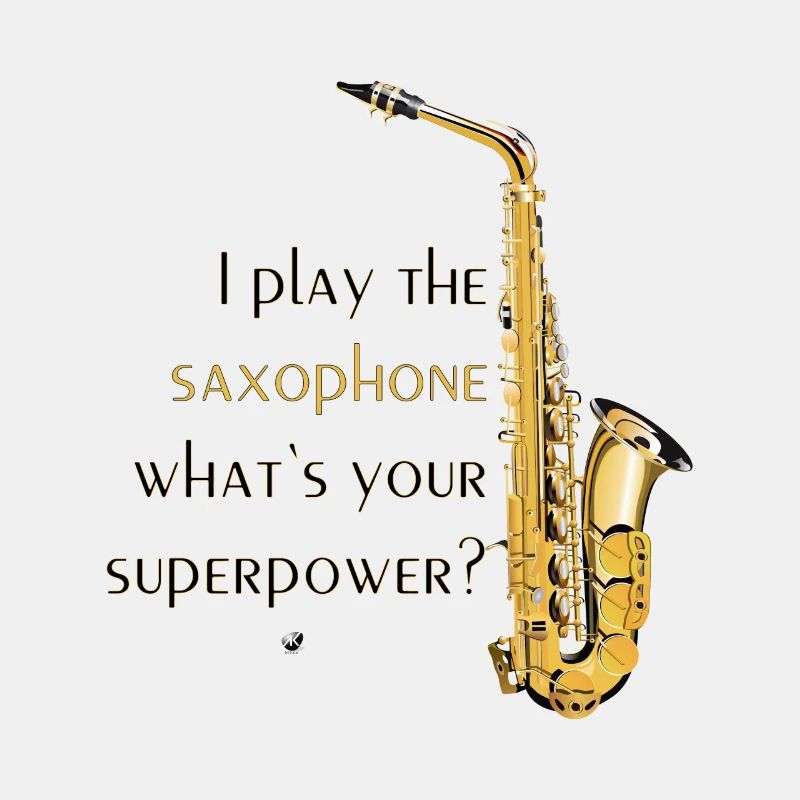 Saxophone Abbildung mit Inschrift