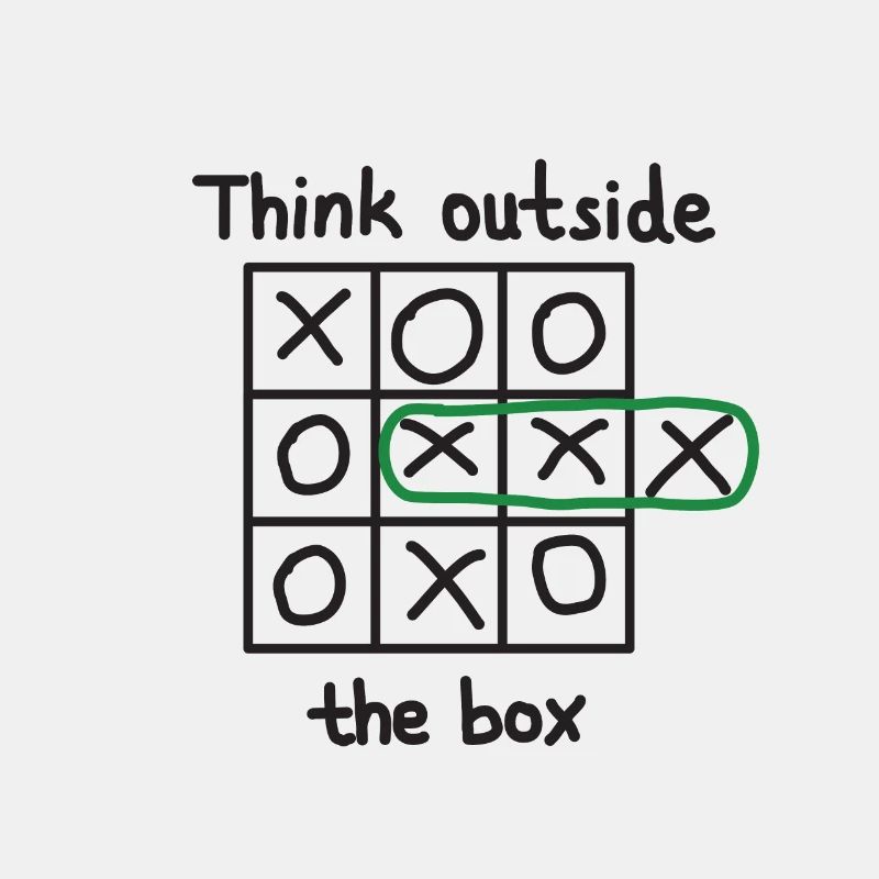 Think outside the box TIC TAC TOE