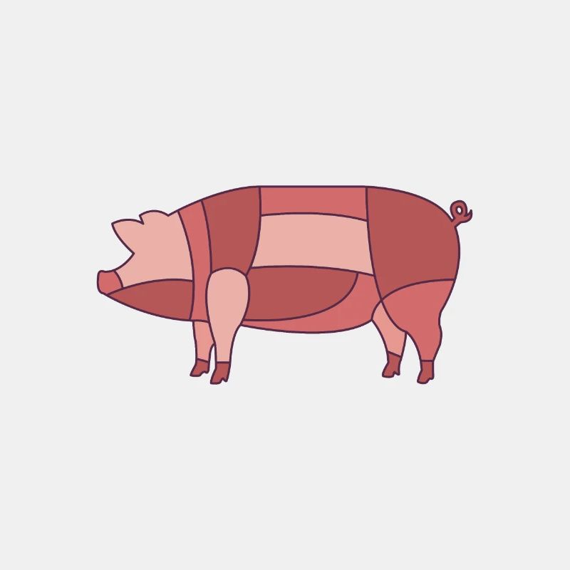 Schweinefleisch schneiden