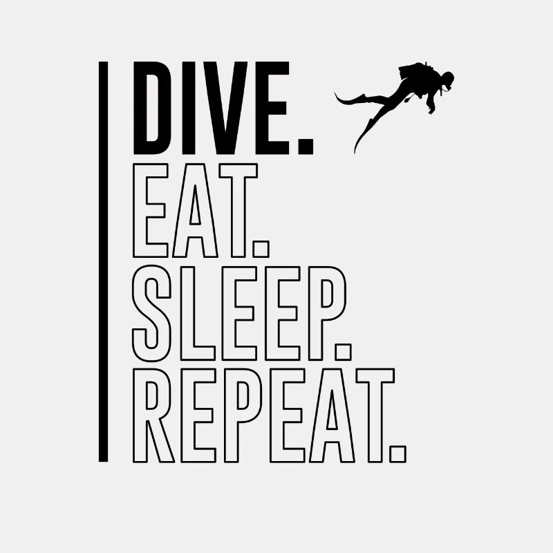 Tauchen eat Sleep dive Repeat Geschenk Spruch