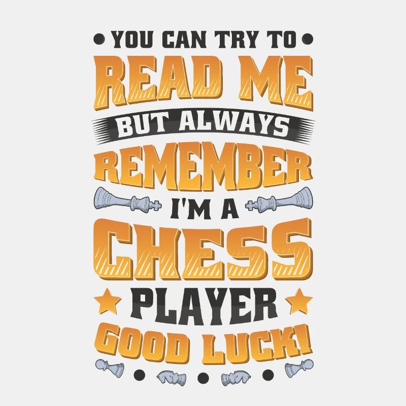 Try to read me, chess player
