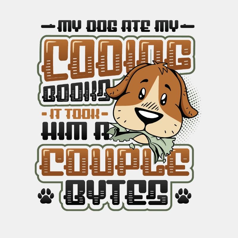 Dog Bytes Code Computer Joke Programming
