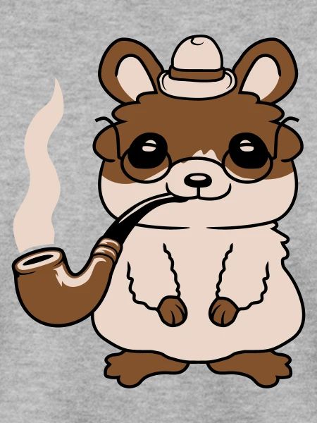 Herr Hamster raucht Pfeife