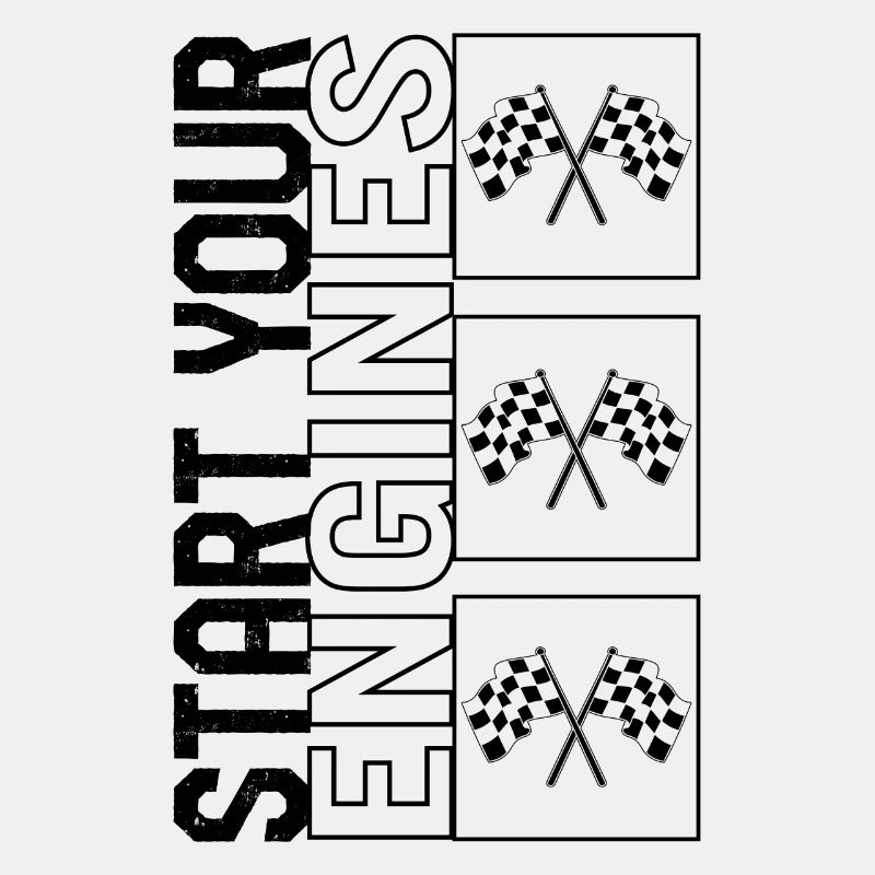 Racing Shirt, Start Your Engines Checkered Flag