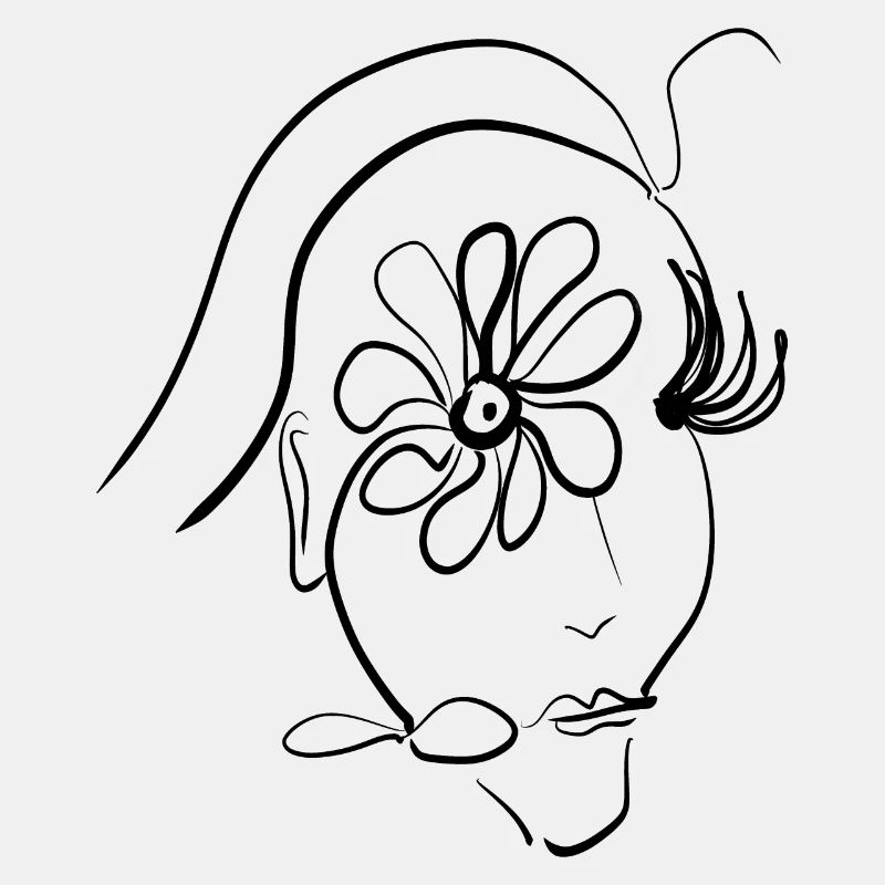 Blumengesicht der Frau