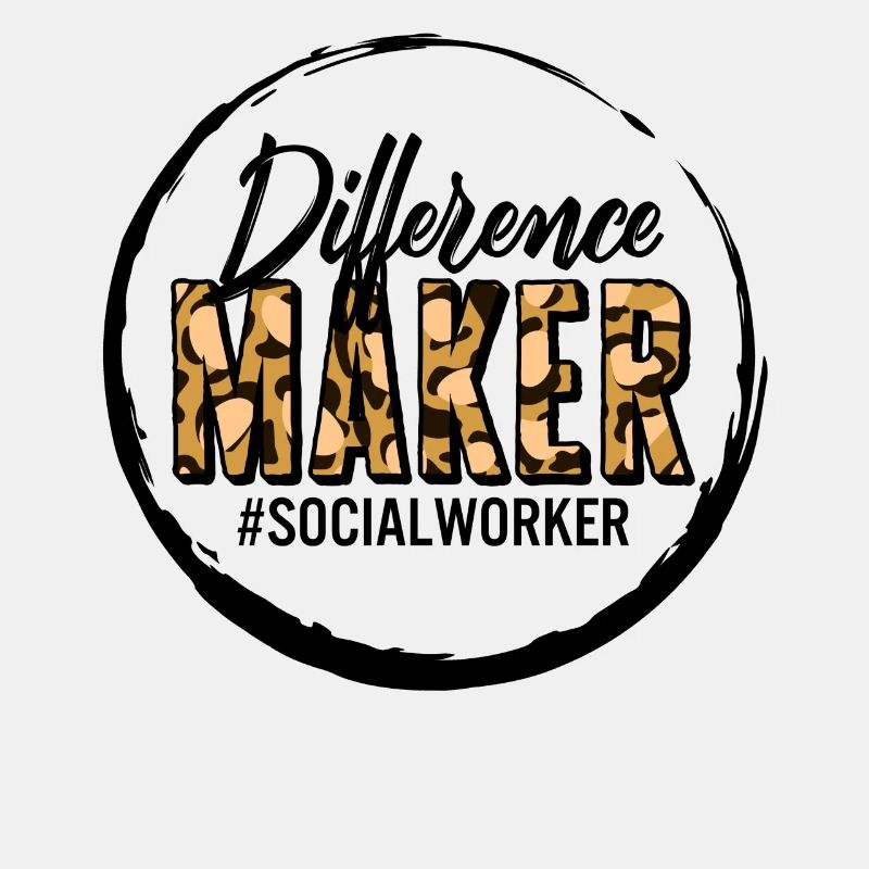 Sozialarbeiter Shirt, Difference Maker Leopard