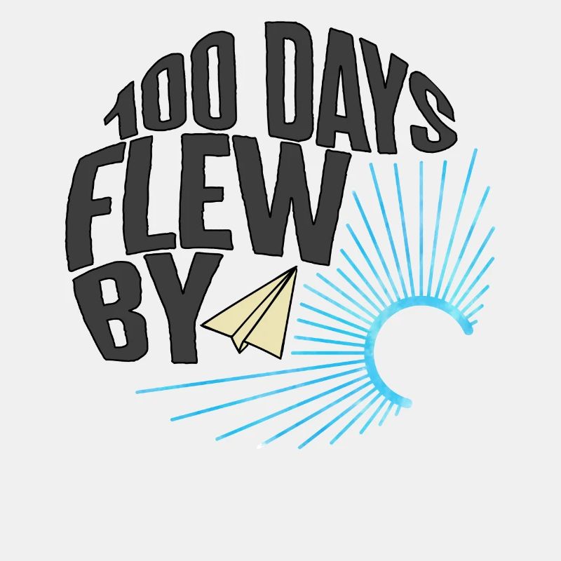 Schulhemd, 100 Tage flogen durch Papier Flugzeug T-Shirt