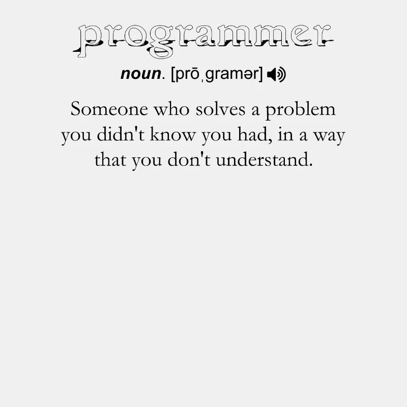 Programmer Funny Definition Coding Humor Black