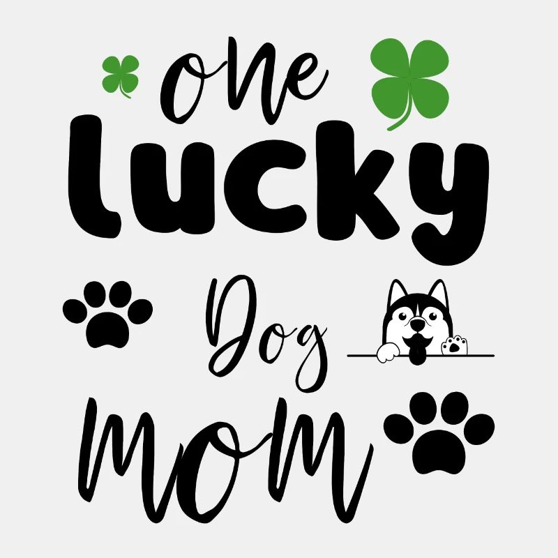 Ein glücklicher Hund Mama St. Patrick's Day, ein glücklicher